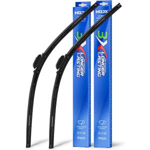 Quiet Front Windshield Wiper Blades 26 inch and 22 inch Set of 2, OEM Quality All-Season Windshield Wipers, U&J-Hook for My Car/Automotive Replacement, Easy to Install OEM Replacement Parts