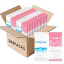 Moist Towelettes, Disposable Pre Moistened Towels Individually Wrapped, Soft Portable Face & Body Wet Towels for Travel Hotel Sport Camping Spa 9.8 inch (Pack of 200, Rose & Fresh)