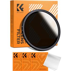 K&F Concept 40.5mm Neutral Density Filter, 40.5mm Slim Variable Fader ND Filter Adjustable ND2 to ND400 Filter + Cleaning Cloth