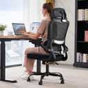 TRALT Office Chair Ergonomic Desk Chair, 330 LBS Home Mesh Office Desk Chairs with Wheels, Comfortable Gaming Chairs (Black)