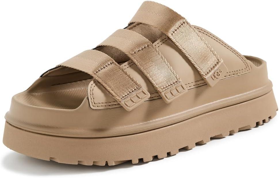 UGG womens Goldenglow Slide (8, Dark Sand)