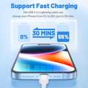 USB C to Lightning Cable 2Pack 6FT+10FT, [Apple MFi Certified] iPhone Fast Charging Cable, Power Delivery Type C Charging Cord for iPhone 14 13 12 11 Pro Max/XS/Max/XR/8/7/6 Plus SE, iPad Air/Pro