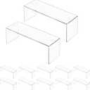 Aminigram 12 Pack Large Acrylic Risers Display Stands, Perfume Organizer Stand, Clear Acrylic Shelf for Show Decor Display, Toys, Cupcake and More(12.4 x 4 x 4.6 inches)