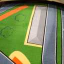 1.3" Thick Educational Baby Floor Play Mat 59x79, Basic Padded Memory Foam Kids Mat, Non-Slip Plush Playmat for Nursery Playroom Classroom (Race Track)