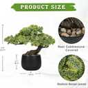 Artificial Bonsai Tree Juniper Faux Plants Indoor Fake Plants Decor with Black Ceramic Pots for Home Table Office Desk Bathroom Shelf Bedroom Living Room Farmhouse Decorations