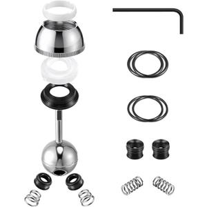 Faucet Repair Kit, Compatible with Delta/Peerless RP44123, Compatible with Delta 600 Series Shower Valve, Ball, Seats, Springs, Cam, Cap, Adjusting Ring and Bonnet