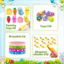 220 Pcs Easter Egg Fillers, Kids Party Favors, Small Toys Classroom Prizes Goodie Bags Stuffers Treasure Box Toys
