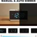 iTOMA Alarm Clock Radio with Bluetooth Speaker, FM Radio, Dual Alarm with Snooze, Large LED Display, Dimmer Control, USB Charging Output and Night Light CKS708