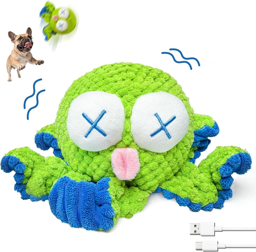 Interactive Octopus Dog Toys  Rechargeable Dog Squeaky Toy with Bouncing Ball, Music, Recording & Silent Modes  Moving Toys to Keep Dogs Busy for Small, Medium & Large Breeds Interactive Octopus Dog Toys  Rechargeable Dog Squeaky Toy with Bouncing Ball, Music, Recording & Silent Modes  Moving Toys to Keep Dogs Busy for Small, Medium & Large Breeds