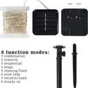 Dazzle Bright 4 Pack Solar String Lights Outdoor, Total 160FT 480LED Solar Powered Waterproof Fairy Lights 8 Modes, Silver Wire Lights for Christmas Patio Party Tree Yard Decoration (Warm White)