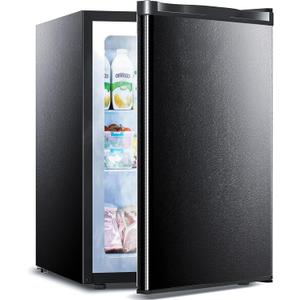 Electactic 3.0 Cu.ft Small Freezer, Mini Upright Freezer with Adjustable Thermostat, Removable Shelves, Reversible Single Door, for Bedroom/Home/Dorms/Apartment, Sanded Black