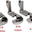 YEQIN 3 Pcs Sewing Machine Curved Hemming Foot Hem Pull Tube Presser Foot Silk Chiffon Skirt Crimping Foot Compatible with Brother, JUKI, Singer, Etc