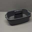 Cleaning Caddy Organizer with Handle,Plastic Cleaning Supplies Basket,Shower Caddy/Storage Basket/Tote Portable for Bathroom, Tool, Garden, Kitchen(2 Pack, Gray)