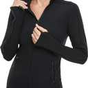 VUTRU Women's Workout Yoga Jacket Full Zip Running Athletic Track Jacket (Medium, Black)