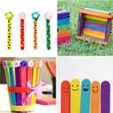 1200 Pcs Colored Popsicle Sticks, 4.5 Inch Colored Wooden Craft Sticks for DIY Craft Creative and Classroom Art Supplies, Ice Cream Sticks, Multi-Color Rainbow Craft Sticks for Home Art Projects