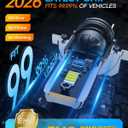 H7 Bulbs, 40000LM 6500K Cool White, 1:1 Mini Size, 1000% Super Bighter H7 Light Bulb with 80000H Lifespan, 1 Min Plug-N-Play, IP68 Waterproof Non-polarity, Pack of 2