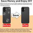 16 Plus Back Glass Replacement for iPhone 16 Plus Rear Back Cover Glass Waterproof and Camera Lens+Professional Repair Tool Kit (Teal)