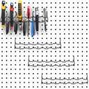 Hanaive 4 Pieces Pegboard Pliers Holder, Holds 11 Plier Per Rack, Steel Pegboard Hooks Pliers Peg Board Organizer Accessories Organizer for Workbench Garage Tool Shed Craft Room(Black)