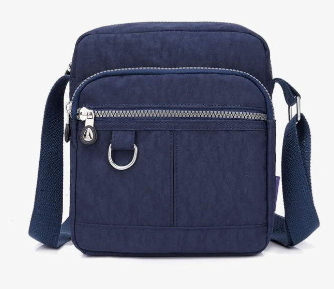 BEFUNIRISE Casual Nylon Crossbody Purse Bag Waterproof Lightweight Shoulder Bag for Women Handbag (Dark Blue)