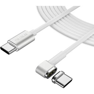 Elecjet Magnetic USB C to C Charging Cable for MacBook Pro Air, iPad Pro, 87W PD Fast Charger for iPhone 16 Pro Max, Samsung Galaxy S24 Ultra, Pixel 9 Pro XL, Moto G, Dell XPS, Type C Device, 6.6ft