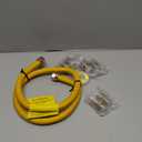 48" Flex Gas Line, Gas Dryer Connector Kit, Stove/Water Heater/Dryer Gas Line with Connectors 1/2" MIP 1/2"FIP 3/4"MIP, 5/8 in.OD(1/2 in. IDCoated Corrugated Stainless Steel Tubing 15/16-16"UN Nut