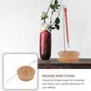 Cabilock 2Pcs Rope Incense Holder Stand with Ash Catcher Tibetan Style Indoor Fragrance Burner Plate for Home D Cor and Relaxation