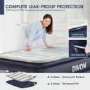 Twin Air Mattress with Built-in Pump,18''Raised Blow Up Mattress 2 Mins Self Inflation/Deflation,Upgraded Thicker Inflatable MattressFlocked Top Air Bed with Storage Bag for Guests,HomeCamping