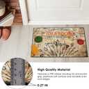Area Rug, Washable and Non-Slip 2'x3' Retro Vintage Chef Fruit Cafe Dinning Small Indoor Entryway Door Mat, Floor Mat Carpet for Bedroom, Kitchen, Bathroom, Laundry, Living Room