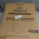 Favoyard Outdoor Seat Cushion Set 22 x 24 Inch Waterproof & Fade Resistant Patio Furniture Cushions with Removable Cover Deep Seat & Back Cushion with Handle and Adjustable Straps for Chair Sofa Couch (Beige)