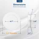 Amico Recessed Lighting 5/6 Inch, 12 Pack 5CCT Flat LED Can Lights, 2700K/3000K/4000K/5000K/6000K Selectable,12W Eqv 110W, 1050LM Brightness, Retrofit Installation - ETL & FCC, White