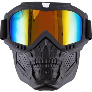 SZYDD Motorcycle Goggles Detachable Face, Dirt Bike Goggle Anti-Scratch for Eyewear for Men Women PC