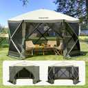 Amazon.com : VEVOR 12x12ft Pop Up Gazebo Tent with Mosquito Netting, 6 Removable Wind Panels & 2 Mesh Windows, Outdoor Canopy Shelter for Patio, Army Green : Patio, Lawn & Garden