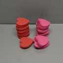 Jetec 24 Pcs Mother's Day Heart Sticky Notepads 3 x 3 Inch Bright Color Self Sticky Notes Cute Memo Pads for Men Women Wedding Birthday Party, 100 Sheets/pad (Pink and Red)