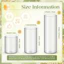 Nuogo 90 Pcs Plastic Cylinder Vases Tall Plastic Flower Vases for Centerpieces Hurricane Candle Holder for Home Wedding Office Party Formal Dinners Decorations (4''/6''/8'')