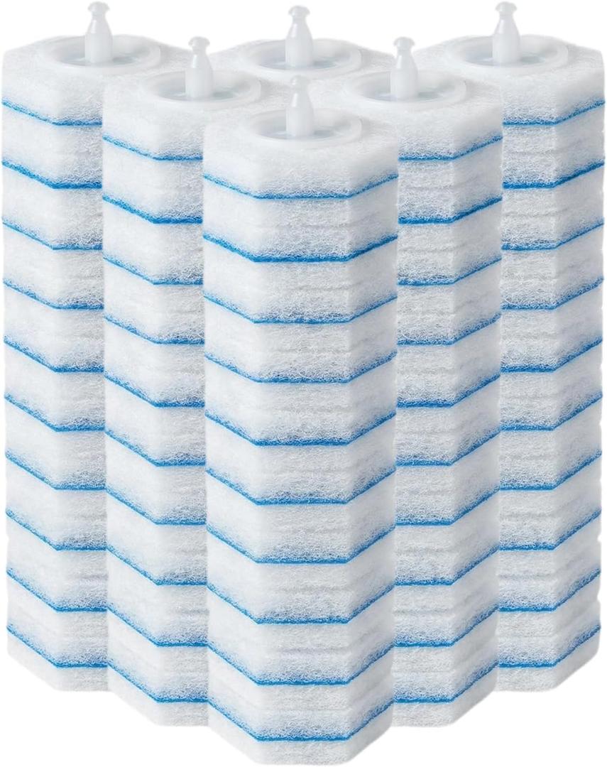 Disposable Toilet Wand Refills Compatible with Clorox, Deep Cleaning Push-Button Release Heads for Hygienic Bathroom Cleaning (60, count of 1)