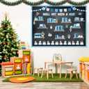 160Pcs Winter Bulletin Board Decorations Set, Bookshelf Penguin Paper Cutouts Chill Out with a Book Bulletin Board Border Trim Reading Theme Winter Classroom Chalkboard Supplies Wall Door Decor