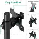 WALI Single Monitor Mount, Monitors Desk Mount, Single Monitor Arm Holds Screen Up to 32inch, 22lbs, Fully Adjustable Mount Designed for Home Office Application(M001S), Black