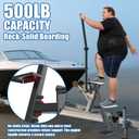 ZHDD Heavy-Duty Side-Mount Boat Trailer Steps with Handrail – 500LB Capacity, Steel Anti-Slip Steps, Compatible with 2"-4" W x 3"-5" H Trailer Tongues, All-Steel Powder Coated (3 Steps)
