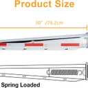 Chrome Straight Mud Flap Hanger with Reflective Tape,Spring Loaded Mudflap Holder,30” Length,1 1/8” Bolt Spacing,for Semi Truck (1 1/8")