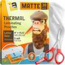 Matte Thermal Laminating Pouches, Matte Finish, 9 x 11.5 Inches 5 MIL Thickness, 30 Pack, Fitted for Letter Size Laminating Sheets 8.5 x 11