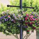 2 x Hemobllo Steel Lamp Post Cross Arm 16.14In Outdoor Light Pole Ladder Rest Replacement with Decorative Ball Ends for Hanging Lanterns and Signs