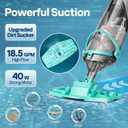VIVOHOME Cordless Hot Tub Vacuum with Telescopic & Extension Poles 9.12ft, 18.5 GPM Suction, 60-Min Run Time, Handheld Cleaner Rechargeable with Battery Indicator for Pools/Spas- Green