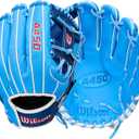 Wilson 2026 A450 Baseball Gloves (11.5" | Infield, Cool Blue/Royal Blue/White)