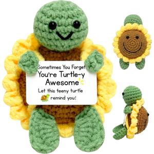 Positive Turtle Gifts for Women Men Teens - Birthday Gift for Teacher Appreciation, Turtle Graduation Gifts for Boy Girl Friend Sister Coworker, Emotional Support Inspirational Gift for Cheer Up