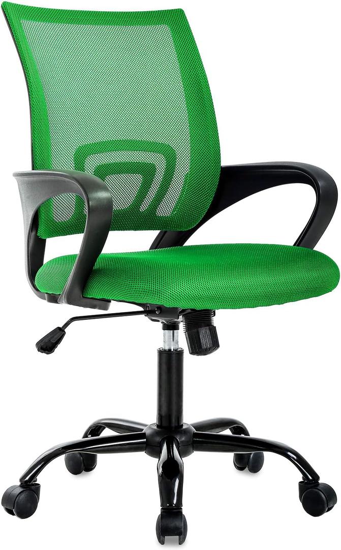 Ergonomic Office Chair Cheap Desk Chair Mesh Executive Computer Chair Lumbar Support for Women&Men, Green (1 Pcs)