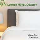 Gogreen Bamboo Rayon Waterproof Pillow Protector, Breathable Pillow Cover, Cooling Pillow Case Protector with Zipper, Super Soft Pillow Case Cover with Zipper (2 Packs, Queen 20"x30", White)