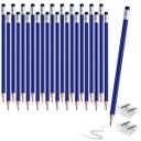 24PCS Black Pencils with Eraser, Pre-Sharpened HB Pencils for Writing & Drawing, School Supplies for Kids Homework, Tests, Art Crafts & Teacher Grading (Dark Blue)