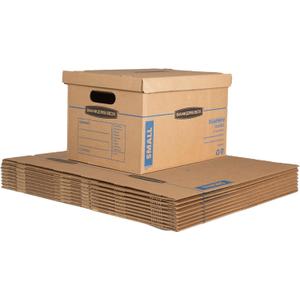 Bankers Box Small Classic Moving Box, 10-Pack, Reinforced Handles, Tape-Free Assembly, 15 x 12 x 10 Inches (7714901)