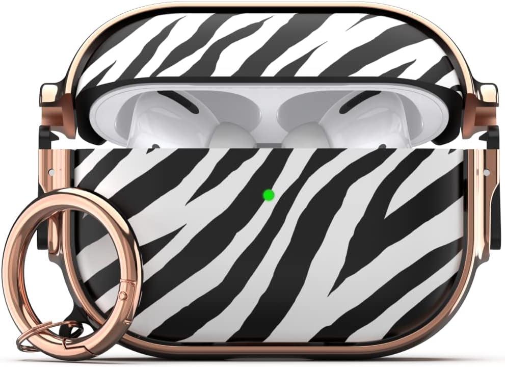 Case for AirPods Pro 2 & AirPod Pro, AirPod Pro case with Lock, AirPod Pro 2 Case for Women Man (Zebra Stripe)