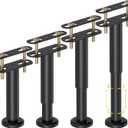 Wlrrcwdttc 4 Pcs Adjustable Height Bed Support Legs 5.9-10.5 inch, Bed Frame Center Support Legs for Bed Frame/Bed Center Slat/Furniture,Heavy Duty Metal Bed Replacement Legs Bed Slats Support Legs